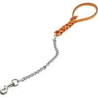 Briconess Hondenriem met drievoudige vlecht en ketting, 600 mm lang