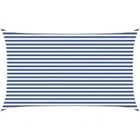 vidaXL Zonneschaduw Blauw en Wit 5 x 3 m 100% Polyester Oxford