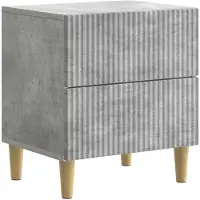 vidaXL Nachtkastje met lade Betongrijs 43 x 34,5 x 48 cm Bewerkt hout