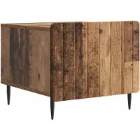 vidaXL Salontafel met lade Oud hout 49 x 50 x 42 cm Bewerkt hout