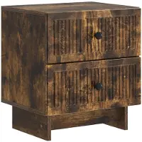 vidaXL Nachtkastje Gerookt eiken 43 x 34,5 x 47,5 cm Bewerkt hout