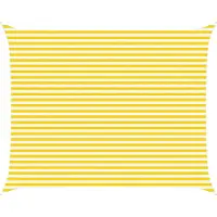 vidaXL Zonneschaduw Geel en Wit 5 x 4 m 100% Polyester Oxford