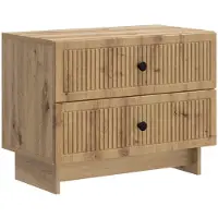 vidaXL Nachtkastje Artisanaal eiken 62 x 34,5 x 47,5 cm Bewerkt hout