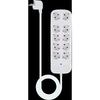 ISY Ips-9120-w Stekkerdoos Met 10 Stopcontacten 2 M