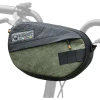 RockBros Road to Sky stuurzak, 2,5 liter, waterafstotend, met draagriem, geschikt voor gravelbike, racefiets, mountainbike, kleur: groen