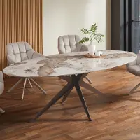 Invicta Eettafel PANDORA 220cm ovaal keramiek brons
