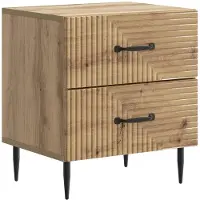 vidaXL Nachtkastje Artisanaal eiken 43 x 34,5 x 47,5 cm Bewerkt hout
