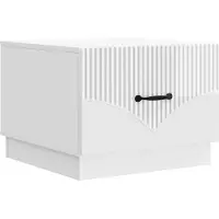 vidaXL Salontafel Hoogglans Wit 49 x 50 x 37 cm Bewerkt hout