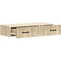 vidaXL Wandgemonteerde Zijtafel Sonoma Eiken 87,5 x 34,5 x 17 cm