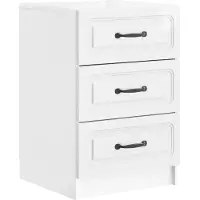 vidaXL Nachtkastje Hoogglans Wit 43 x 41 x 63,5 cm Bewerkt hout