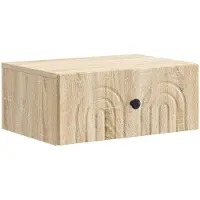 vidaXL Muurbevestigde Nachttafel Sonoma Eiken 49 x 34,5 x 20 cm