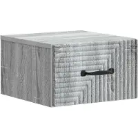 vidaXL Muurbevestigde Nachttafel Grijs sonoma 34,5 x 33 x 20 cm