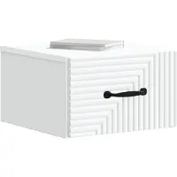 vidaXL Muurbevestigde Nachttafel 2 st Wit 34,5 x 33 x 20 cm