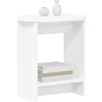 vidaXL Bijzettafel Wit 50 x 39,5 x 55 cm Bewerkt hout
