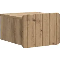 vidaXL Muurbevestigde Nachttafel 2 st Artisanaal eiken