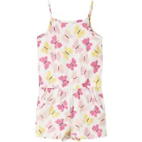 Name It Mini Overall 'NMFVIGGA' lichtgeel / pink / pastelroze / wit
