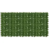 vidaXL Balkonscherm met bladeren Groen 200 x 100 cm