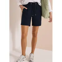 Cecil Dames Straight Legs shorts in een Loose Fit - Blauw - XXL