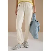 Cecil Dames Slim Legs broek van linnenmix - Beige - XL