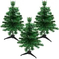 Unyqoos Compacte kunstkerstboom set van drie voor sfeervolle decoratie