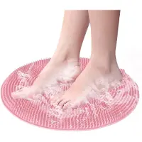 Unyqoos Roze siliconen anti-slip mat voor voetmassage en lichaamsscrub in de douche