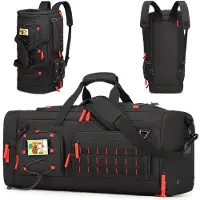 Unyqoos Multifunctionele sport- en reistas van 50 liter – 3-in-1 als sporttas, rugzak en weekendtas, waterafstotend, met een natte compartiment en een gevoerd laptopvak