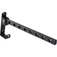 Unyqoos Opvouwbare Wandgarderobestang met 8 Ophanggaten voor Balkon, Badkamer en Garderobe in Zwart