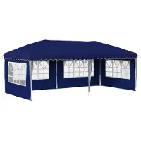 vidaXL Pop-up Feesttent 575 x 289 x 245 cm Blauw