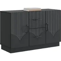 vidaXL Dressoir met lade Zwart 89 x 34,5 x 57 cm Bewerkt hout
