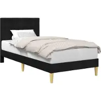 vidaXL Bedframe met hoofdeinde Zwart 100 x 200 cm Stof