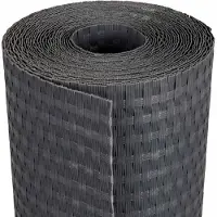vidaXL Balkonscherm Donkergrijs 500 x 90 cm poly rattan
