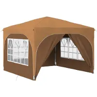 vidaXL Pop-up Feesttent 290 x 290 x 245 cm Beige