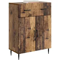 vidaXL Dressoir met lade Oud hout 66 x 34,5 x 89,5 cm Bewerkt hout