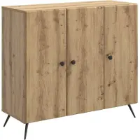 vidaXL Dressoir Artisanaal eiken 89 x 34,5 x 80 cm Bewerkt hout
