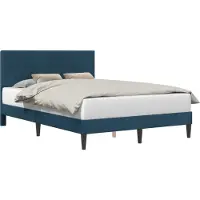 vidaXL Bedframe met hoofdeinde Blauw 120 x 200 cm Fluweel