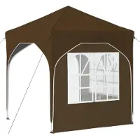 vidaXL Pop-up Feesttent 192 x 192 x 245 cm Taupe