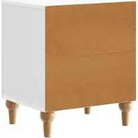 vidaXL Nachtkastje Hoogglans Wit 43 x 34,5 x 50 cm Bewerkt hout