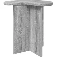 vidaXL Bijzettafel met opslag Grijs sonoma Ø 39 x 38 cm Bewerkt hout