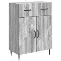 vidaXL Dressoir met lade Grijs sonoma 66 x 34,5 x 89,5 cm Bewerkt hout