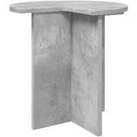 vidaXL Bijzettafel Betongrijs Ø 39 x 38 cm Bewerkt hout