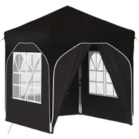 vidaXL Pop-up Feesttent 192 x 192 x 245 cm Zwart