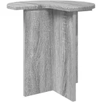 vidaXL Bijzettafel Grijs sonoma Ø 39 x 38 cm Bewerkt hout
