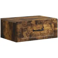 vidaXL Muurbevestigde Nachttafel Gerookt eiken 49 x 34,5 x 20 cm