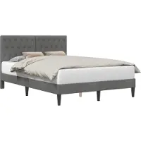 vidaXL Bedframe met hoofdeinde Donkergrijs 120 x 190 cm Fluweel