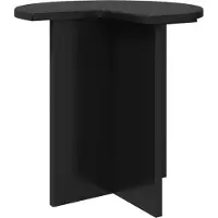 vidaXL Bijzettafel Zwart eiken Ø 39 x 38 cm Bewerkt hout