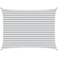 vidaXL Zonneschaduw Lichtgrijs en wit 4 × 3 m 100% Polyester Oxford