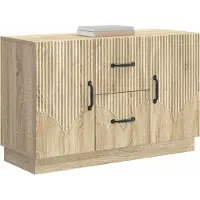 vidaXL Dressoir met lade Sonoma Eiken 89 x 34,5 x 57 cm Bewerkt hout