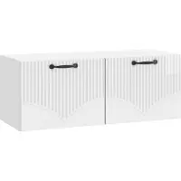 vidaXL Wandmontage TV-kast Hoogglans Wit 78,5 x 31 x 30 cm