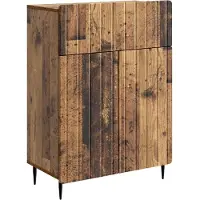 vidaXL Dressoir met lade Oud hout 66 x 34,5 x 92 cm Bewerkt hout