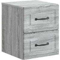vidaXL Muurbevestigde Nachttafel Grijs sonoma 34,5 x 33 x 40 cm